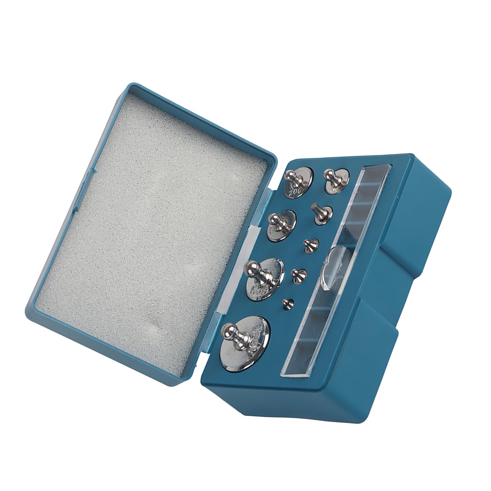Juego de Pesas de Calibración de 17 Piezas 10 Mg 20 Mg 50 Mg 100 Mg 200 Mg 500 Mg 1 G 2 G 5 G 10 G 20 G 50 G 100 G Pesas de Calibración de Balanza de Acero con Pinzas para