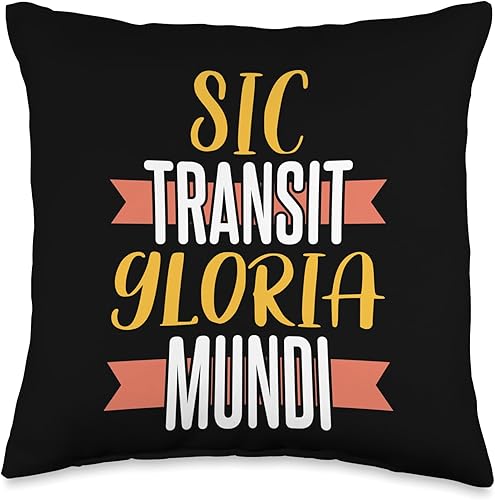 Dark Academia Sic Transit Gloria Mundi  Ideal for Students Throw Pillow