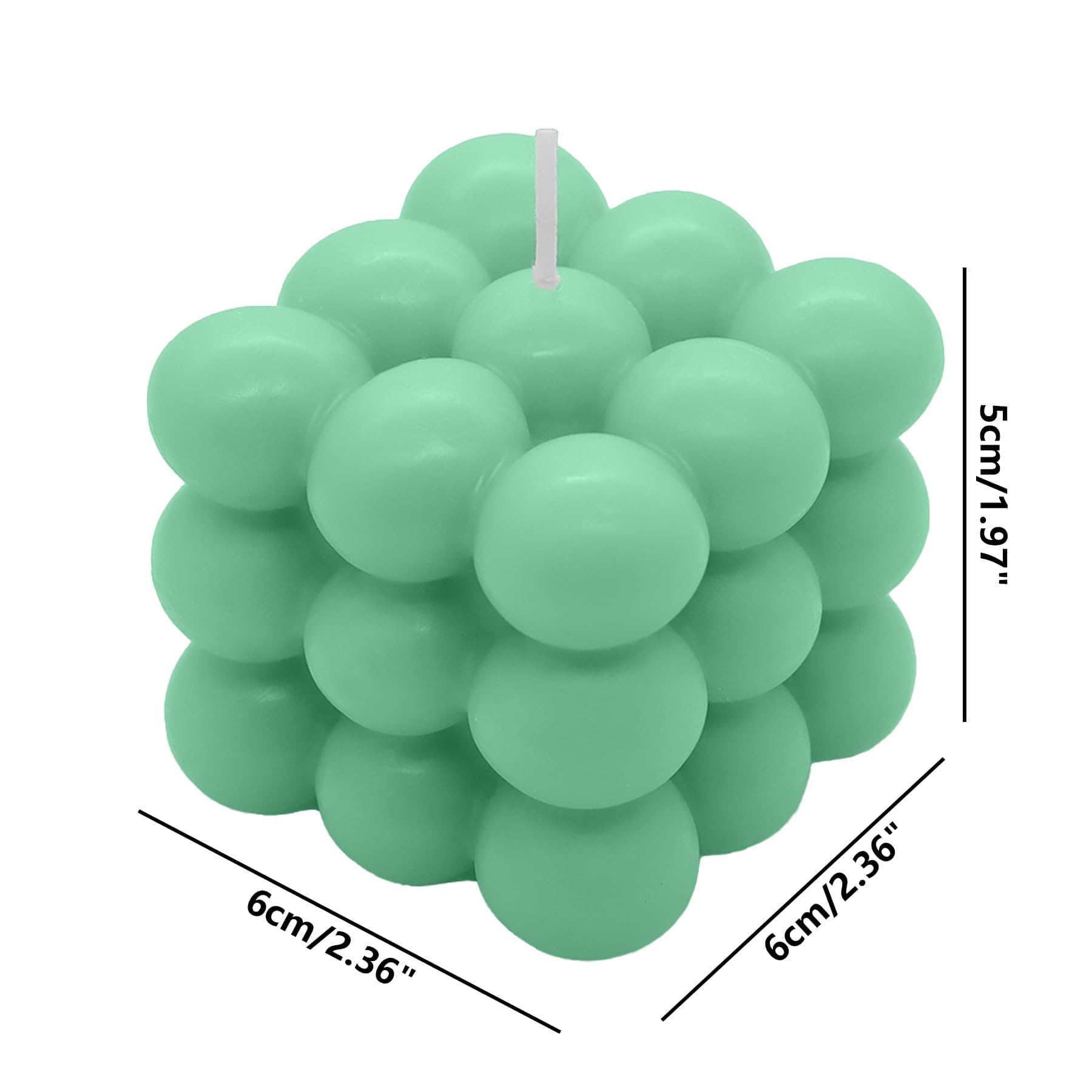 10 sztuk zapachowych świec bąbelkowych, 2,36 x 2,36 x 1,97 kostki - mieszane kolorowe świece woskowe, ręcznie robione dekoracyjne, estetyczna dekoracja domu, relaks, dekoracja domu i spa