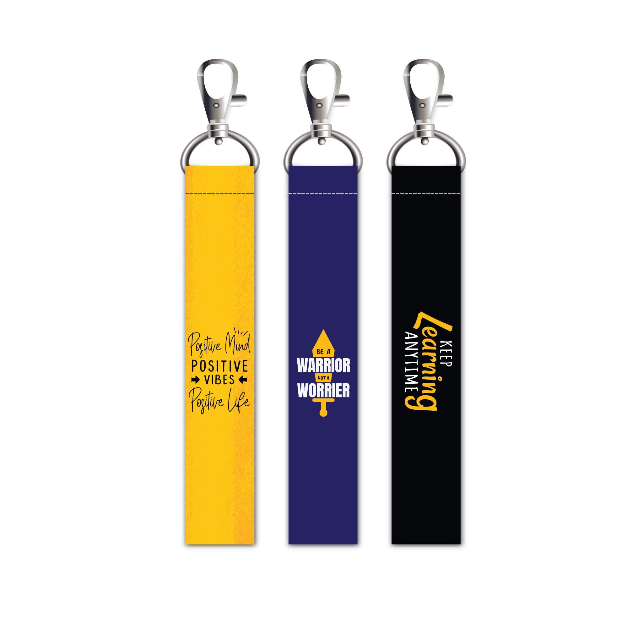 ISEE 360® 3 PCs Positive Quotes Lanyard Bag Tag with Swivel Lobster for Gift Luggage Bags Backpack Laptop Bags Students Employees L X H 5 X 0.8 INCH-image-48