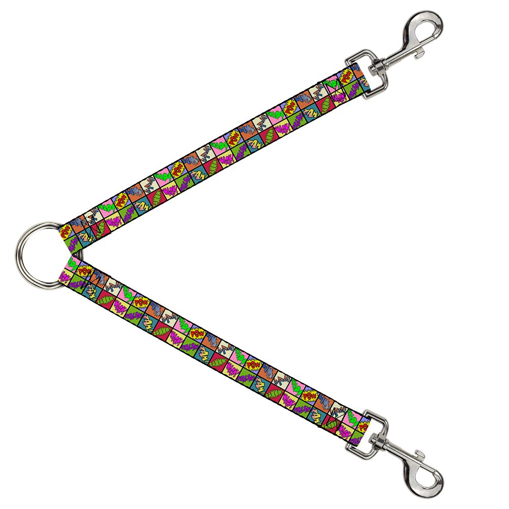Buckle-Down Dog Leash Splitter Sound Effect Checkers Multi Color 1 Foot Long 1 Inch Wide