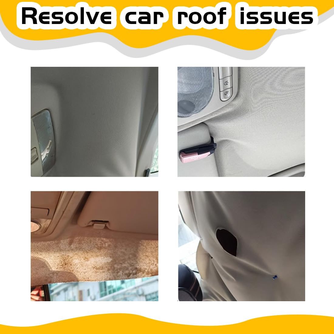 100-teiliges Auto Dachhimmel Reparatur Set Beige - Komplettset Für Alle Fahrzeuge