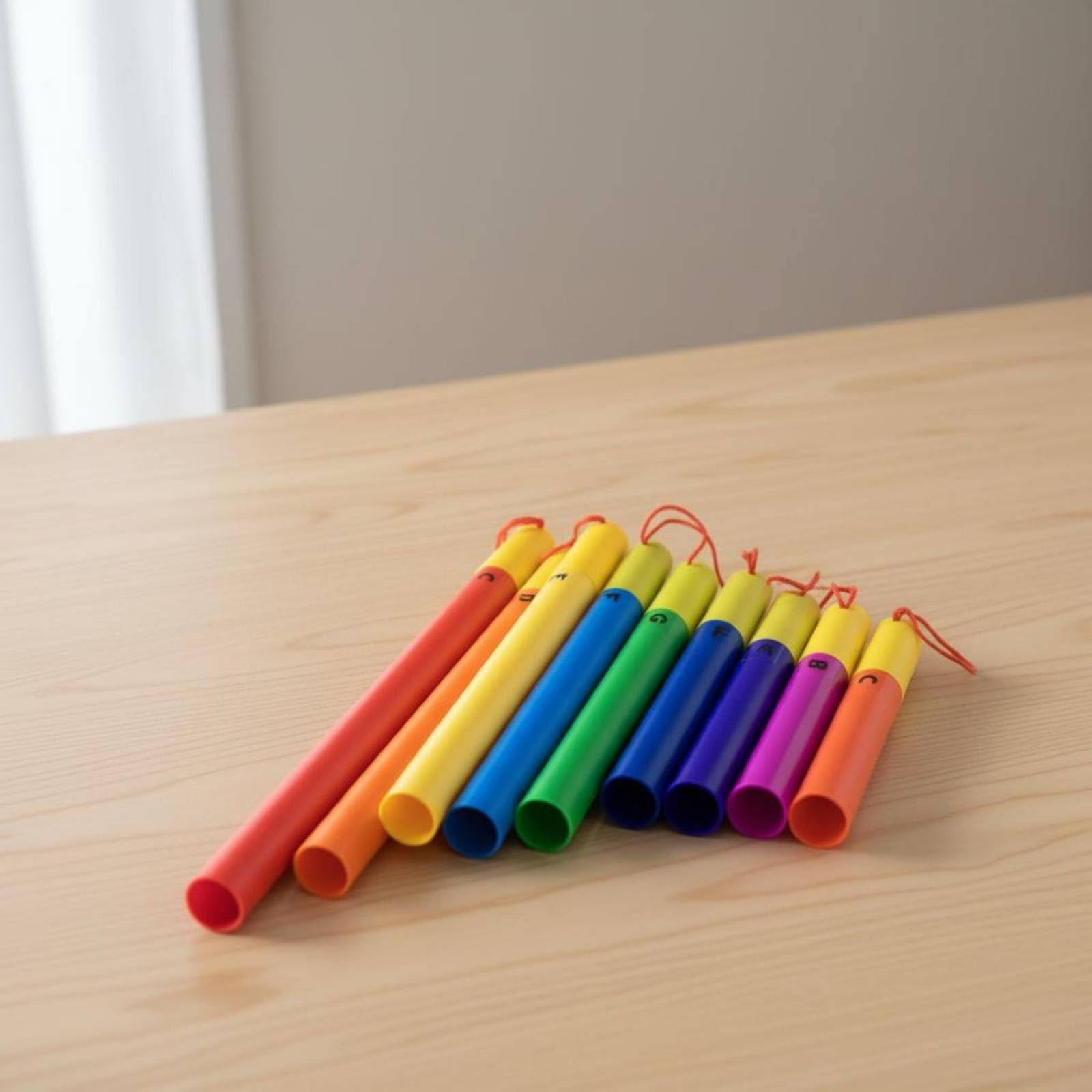 8 Pezzi Tubo Ritmico per Bambini Collezione Musicale Educativa Tubi a Percussione Accordati Diatonica Plastica Adatto per Allenamento Uditivo Corsi di Musica Giochi di Gruppo