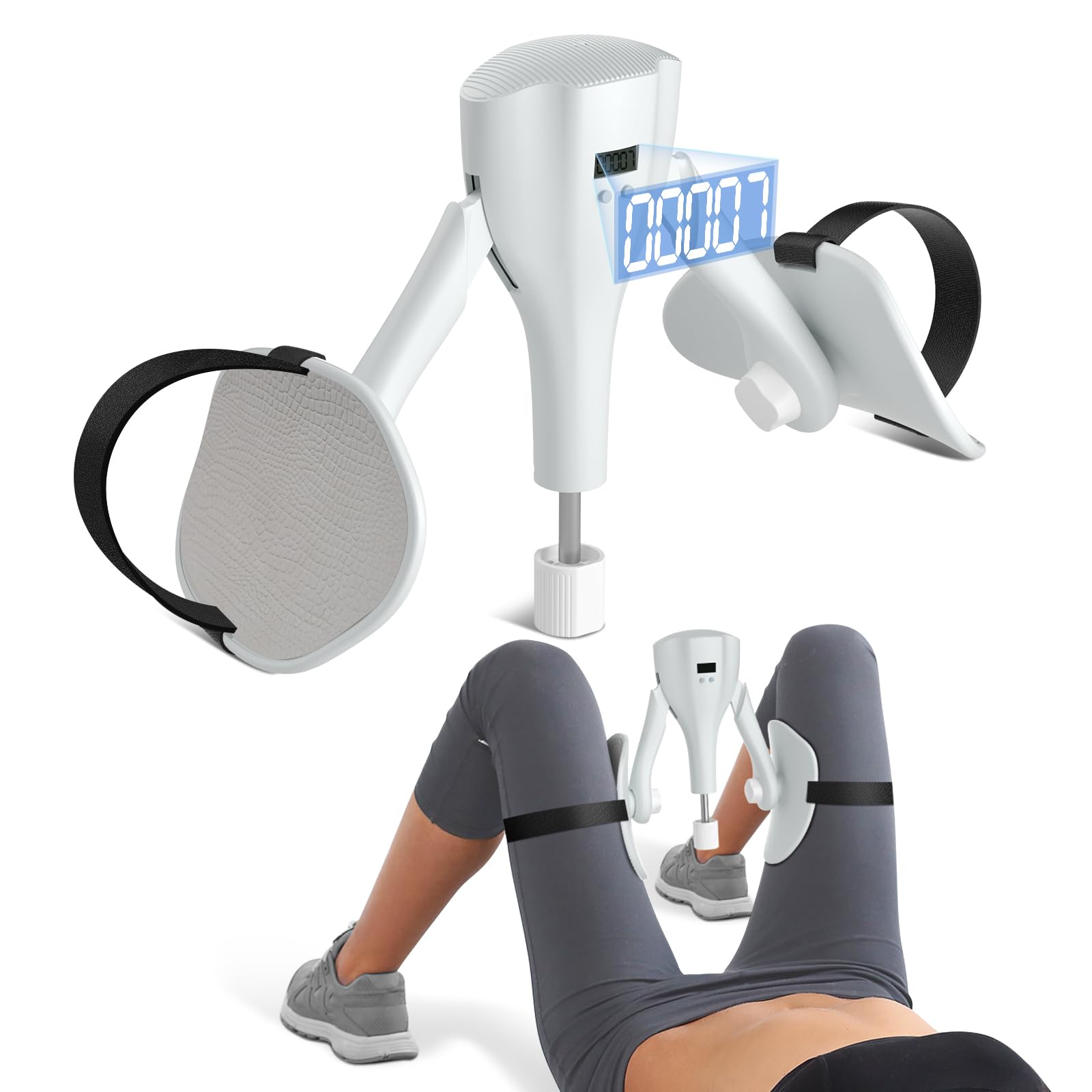 RIXJOR Pelvic Floor Trainer, Adjustable Thigh Trainer for Women & Men