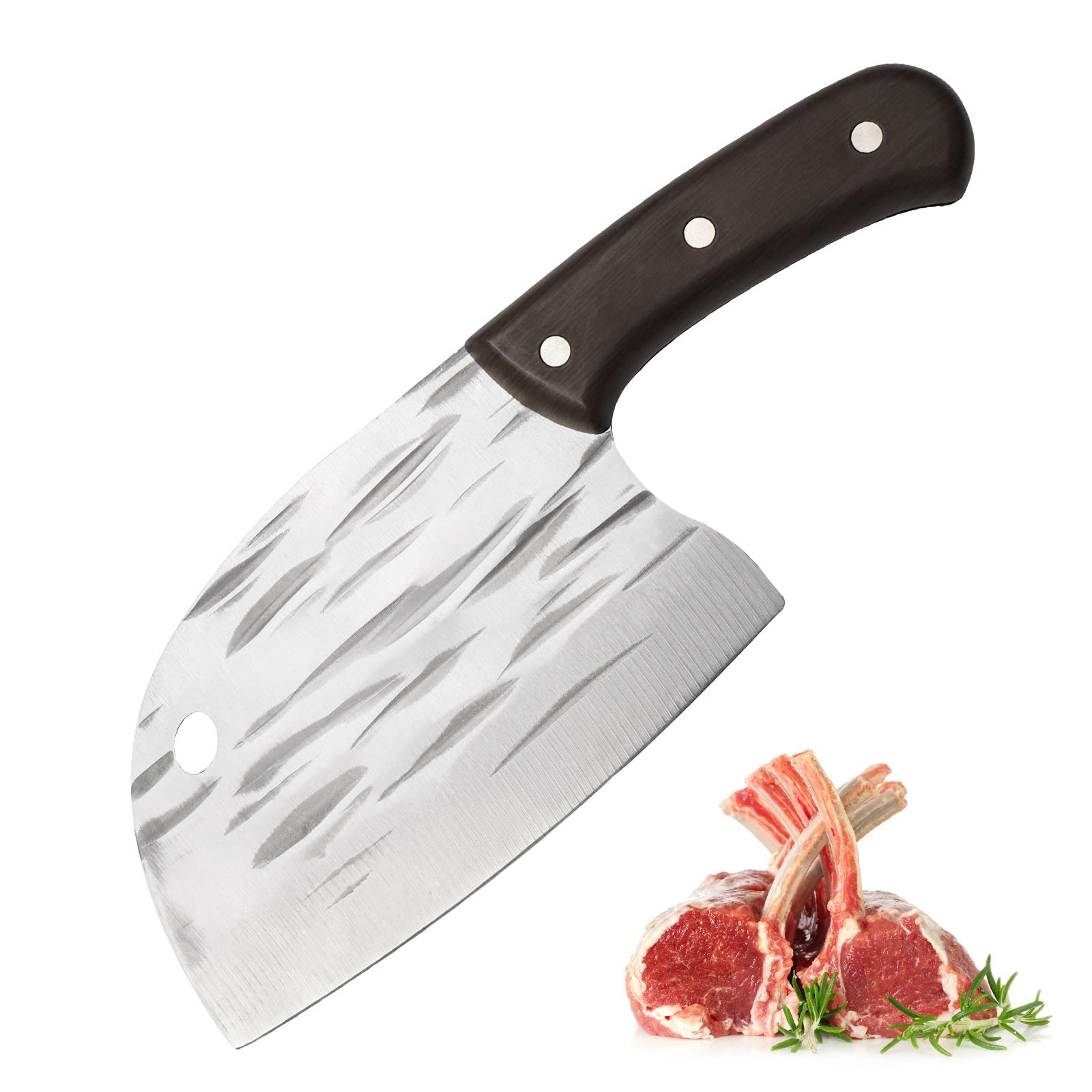 Sponsored Ad – TJ POP Meat Cleaver 6.2 Inches, Ultra Sharp Lightweight Vegetable Cleaver Knife, Full-tang Chopping Knife Serbian Chefs Knife, Stainless Steel Blade Thickness 1.5 mm, Fish Shape Series HP01004