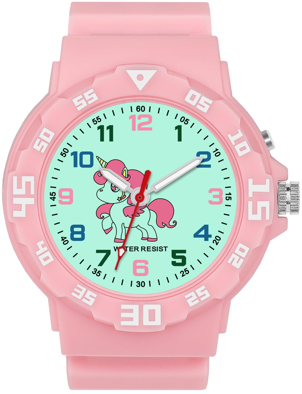 TENOCK Reloj De Pulsera para NiñOs con Luz Nocturna Reloj AnalóGico para NiñOs Y NiñAs 30 M Resistente Al Agua para 4-12 AñOs FáCil De Leer La Hora para NiñOs.