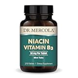 Dr. Mercola Niacin Vitamin B3, 90 Servings (270 Tablets), Dietary Supplement, Mini Tabs, Essential B Vitamin, Non-GMO