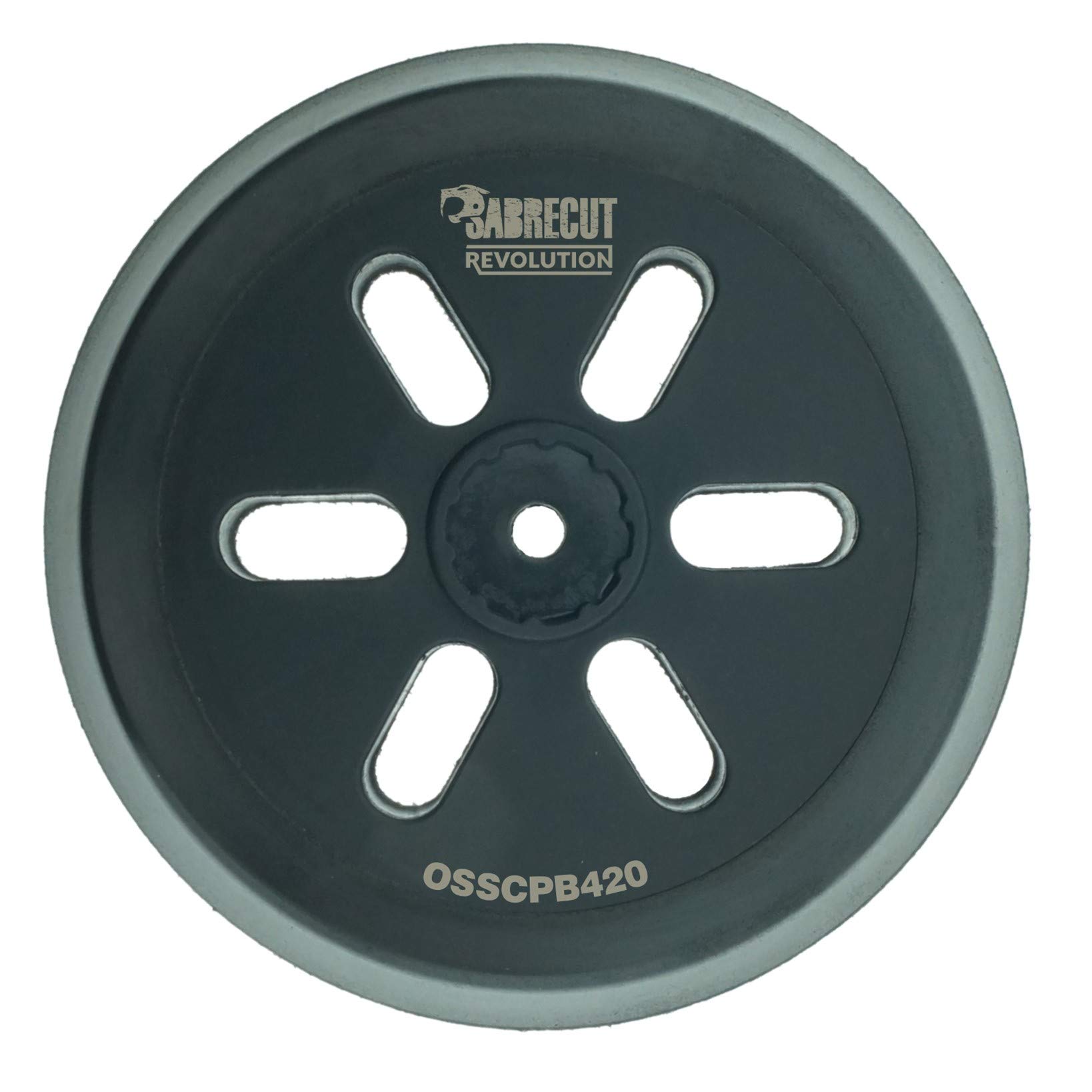 1 x SabreCut OSSCPB420 150mm Medium Hard 6 Hole Random Orbital Sander Hook & Loop Backing Pad Compatible with Bosch GEX 150 AC, GEX 150 Turbo, PEX 420 Medium