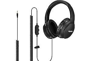 Extra Long Wired Headphones for TV with Volume Control