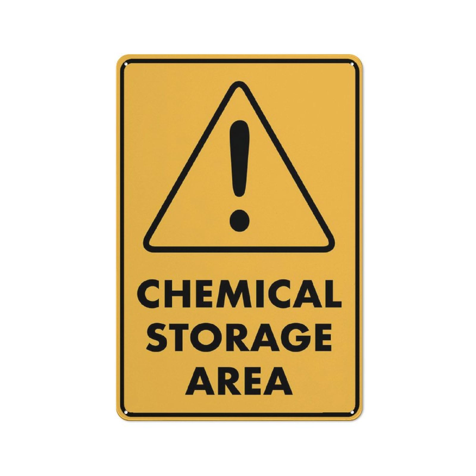 Caution Chemical Storage Area Sign For House 12" X 8" Yard Sign, Premium Aluminum, Sun-Proof, Rust-Free