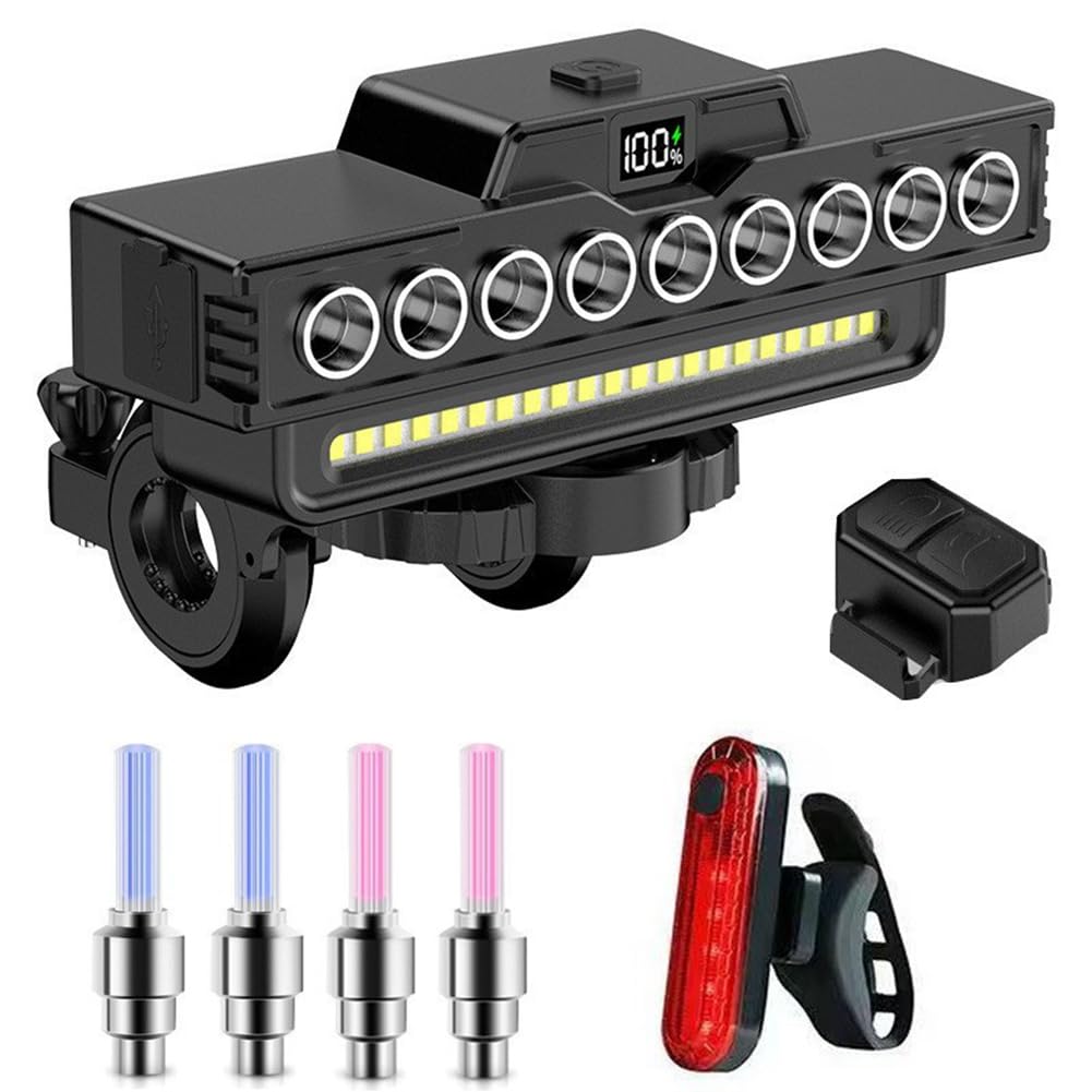 Accessoires de vélo avec éclairage arrière LED rechargeable et buse gaz - 8