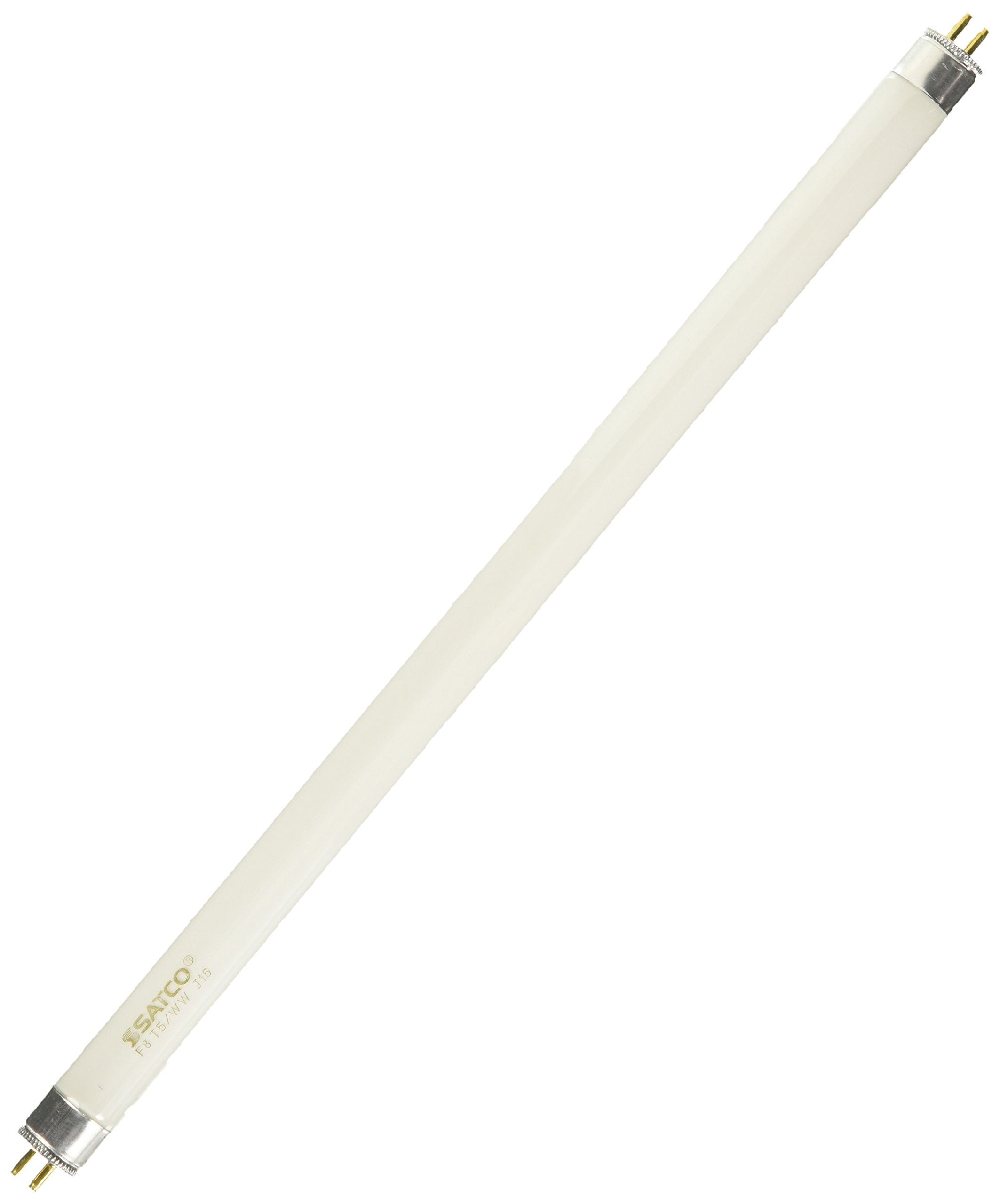 Satco S1905 3000K 8-Watt Mini Bi Pin T5 Preheat Lamp, Warm White