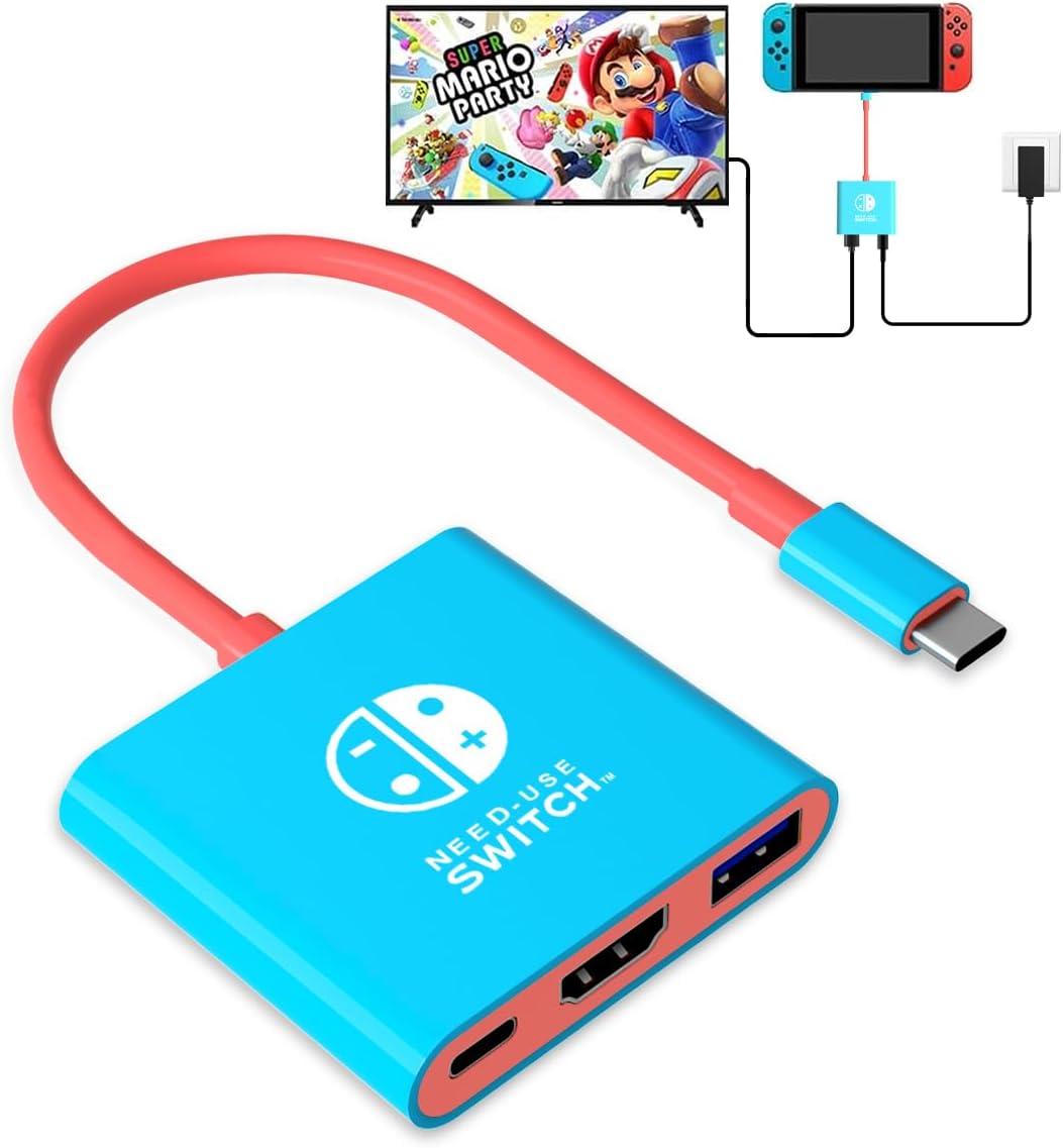 SIWIQU TV Dock Station For Nintendo Switch / Switch OLED, Portable TV Docking Station