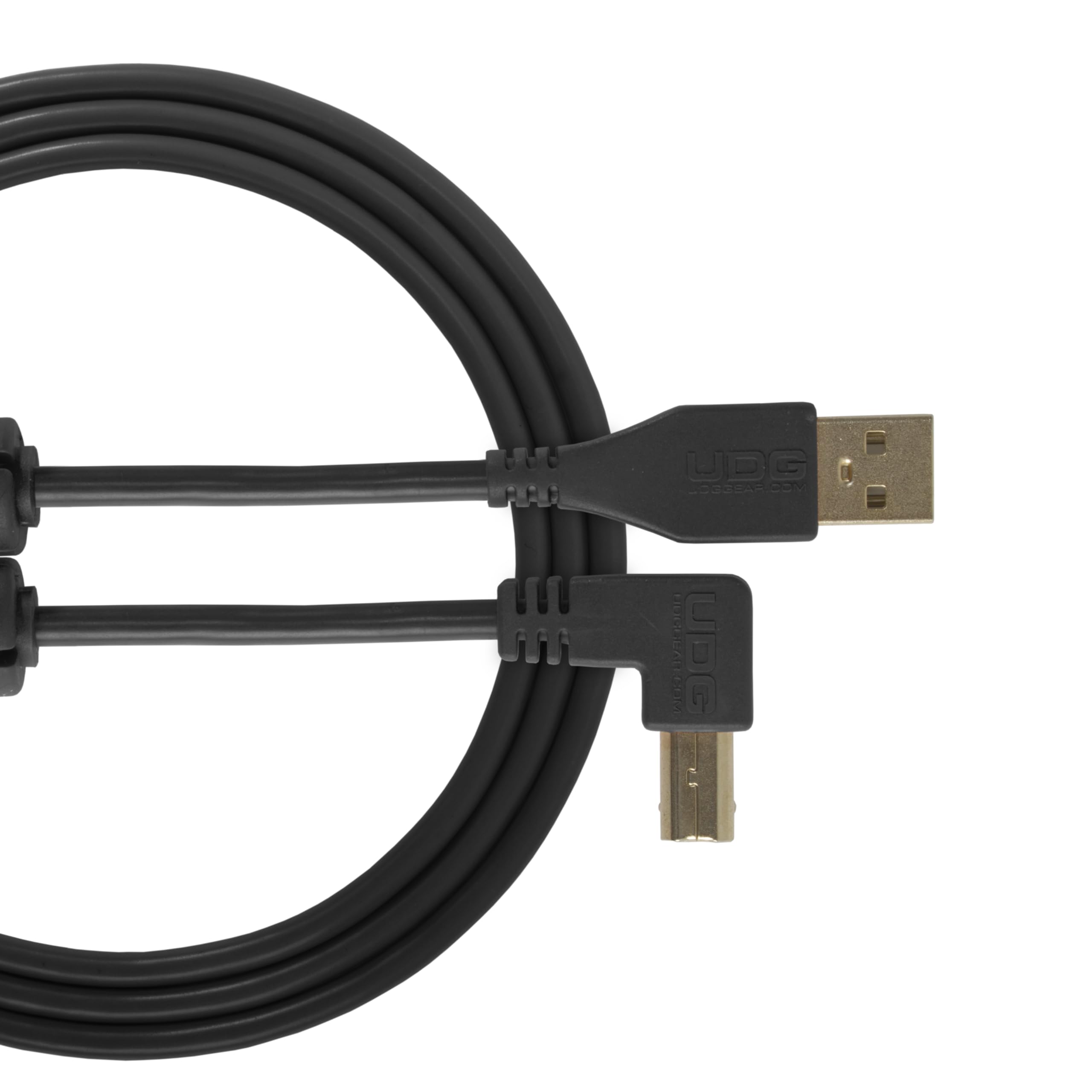 UDG Ultimate Angled USB-B To USB-A 2.0 Audio Cable (black, 3.0m)