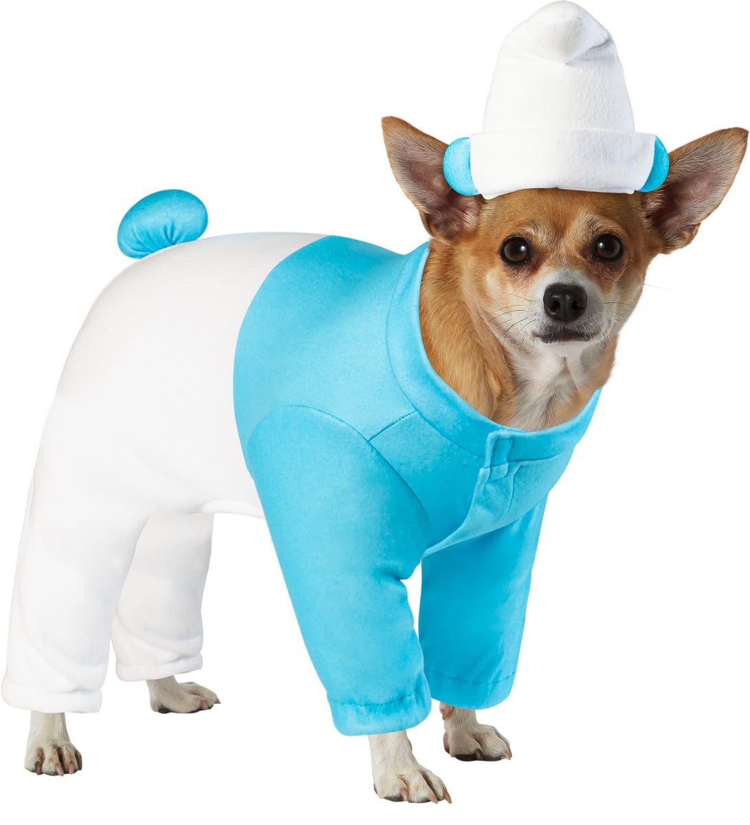 Costume pour animal Schtroumpf Rubie's taille L en tissu souple et bleu