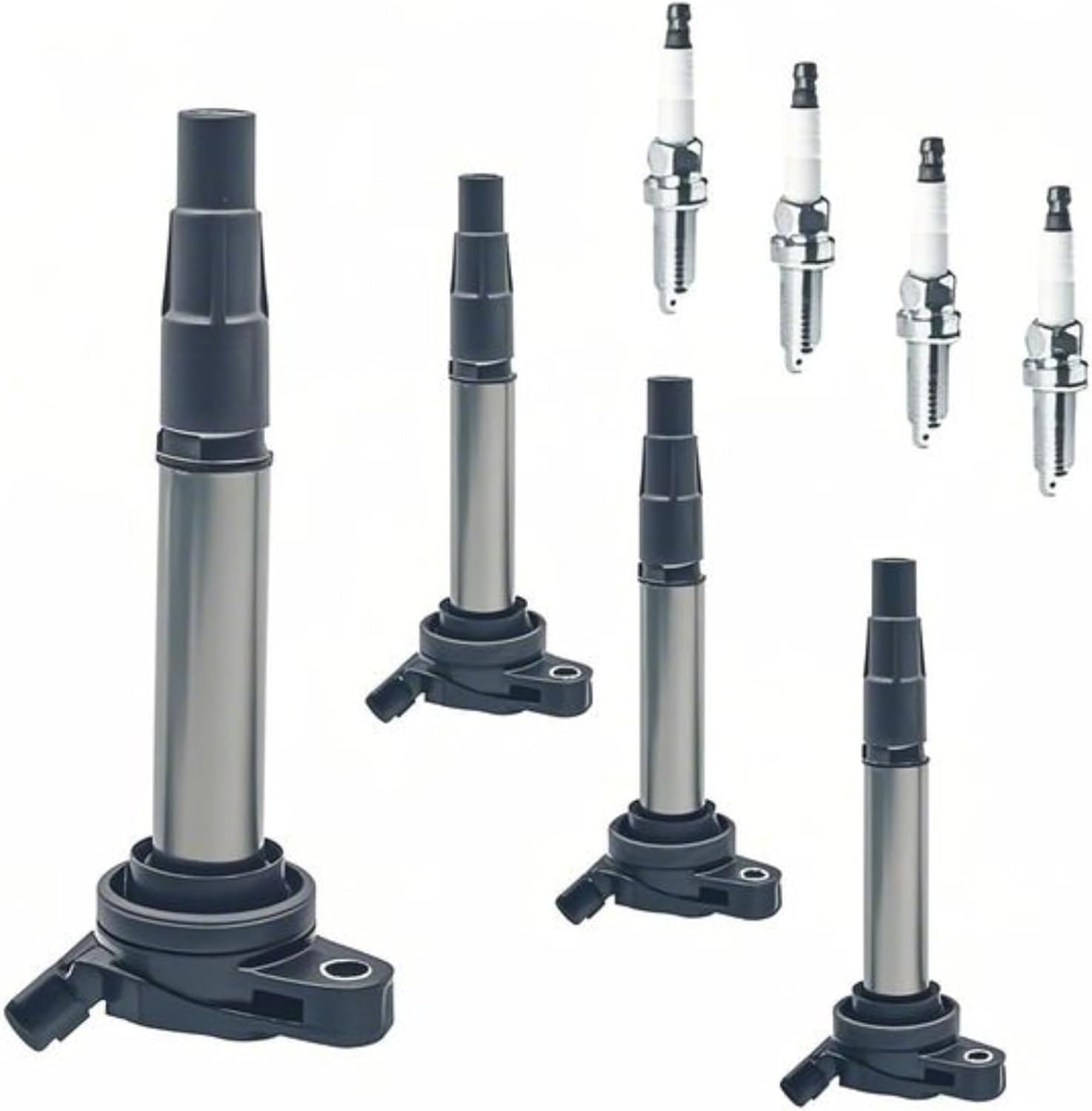 Ignition Coil Pack UF596 and Iridium Spark Plugs 3444 for Toyota Corolla 2009-2015 Prius 2010-2015 Matrix 2009-2014, for Lexus CT200h 2011-2015 Pontiac Vibe Scion XD 2008-2014 1.8L L4