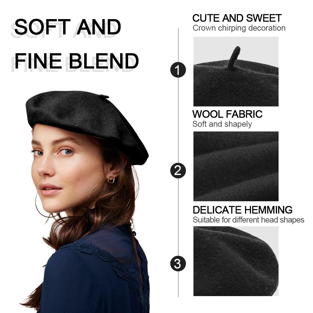 Boina Francesa Mujer Hombre,Boina Parisina de Verano,French Beret Hat,Boinas de Pintor Disfraz,Chapela Vasca Elegante,Sombrero Pintor Vintage,Boinas Artista de Invierno,Sombrero Mimo Disfraz