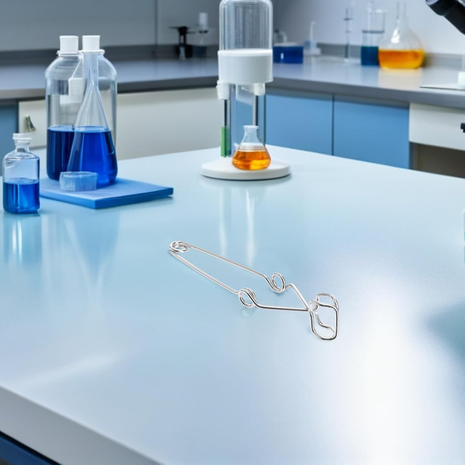 Alipis 6pcs Large Metal Laboratory Test Tube Clamps with Spring-loaded Wire Grip, Compatible with Test Tube Racks for Lab Experiments and Scientific Research