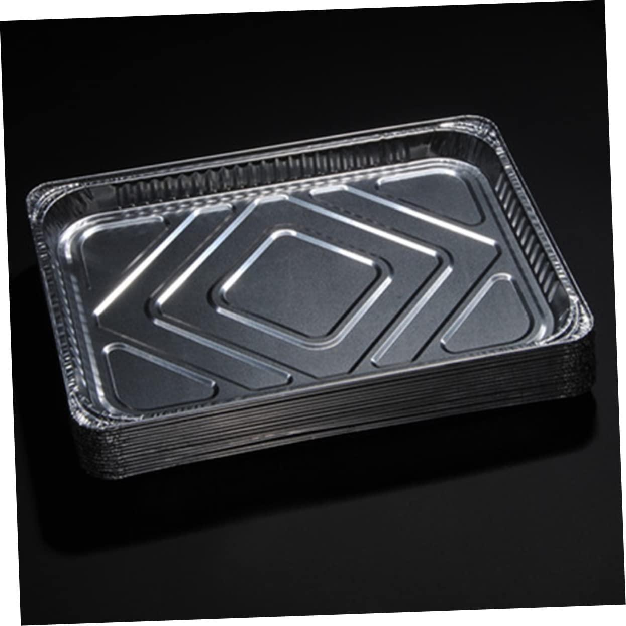 MAGICLULU Vaschette Alluminio per Barbecue USA e Getta, Set 10 Pezzi | Argento, Stagnola per Raccolta Grasso, Manutenzione Griglia, Cottura Indiretta