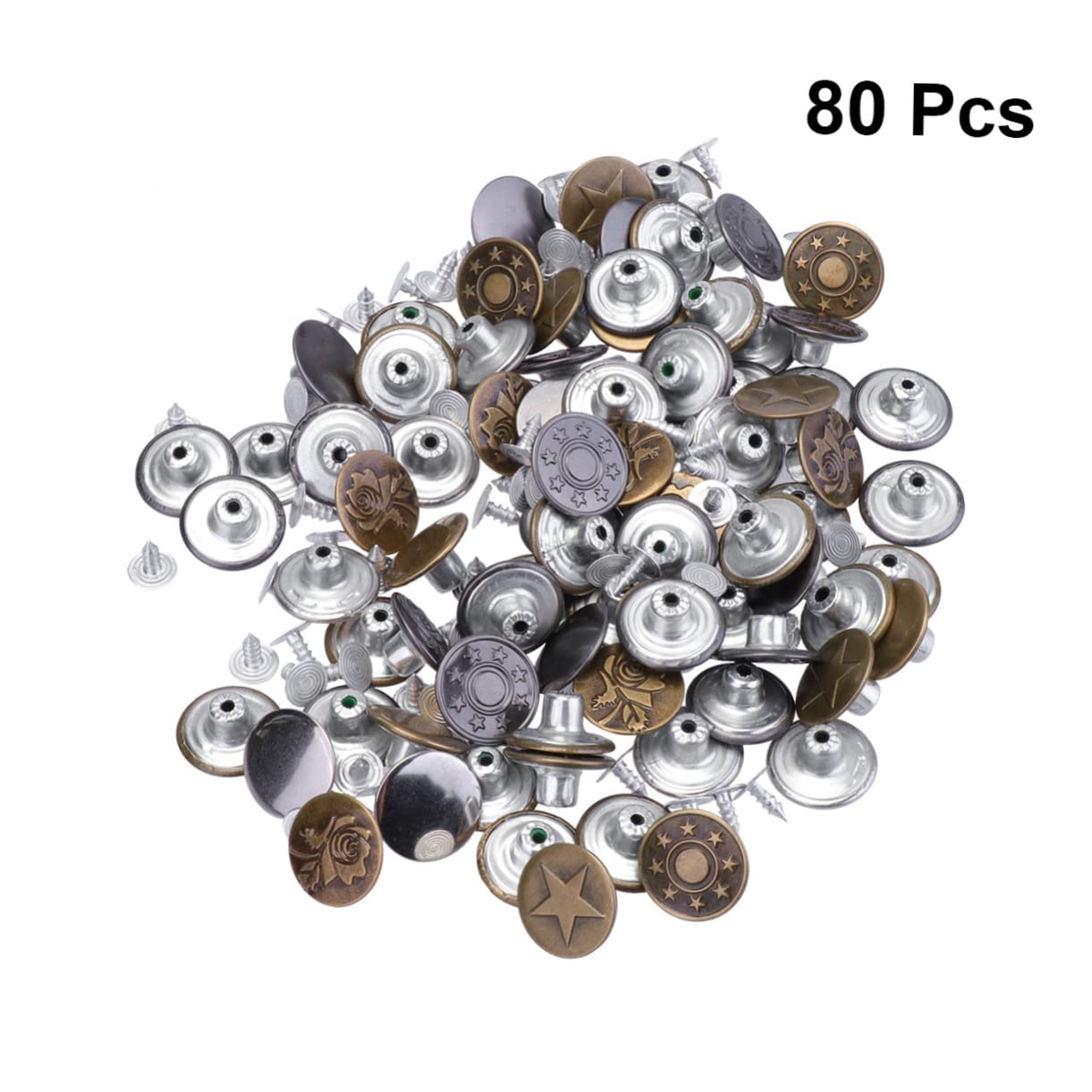 STOBOK 160 Set bottoni con base in Cofanetto bottoni jeans Sostituire rotti bottone dei jeans di sostituzione pulsanti delle bretelle