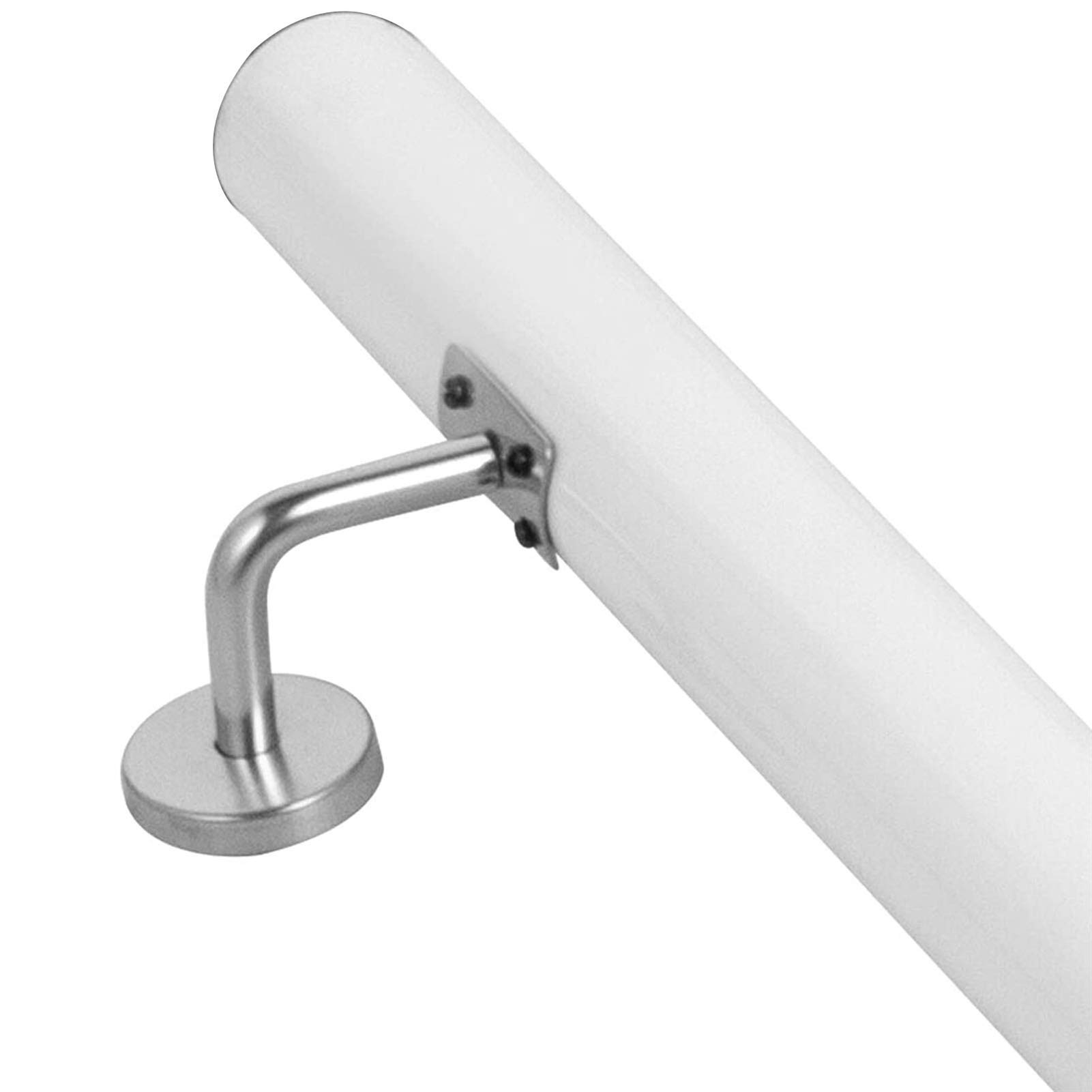 Rampe d'escalier en bois blanc : main courante de sécurité 150cm pour loft