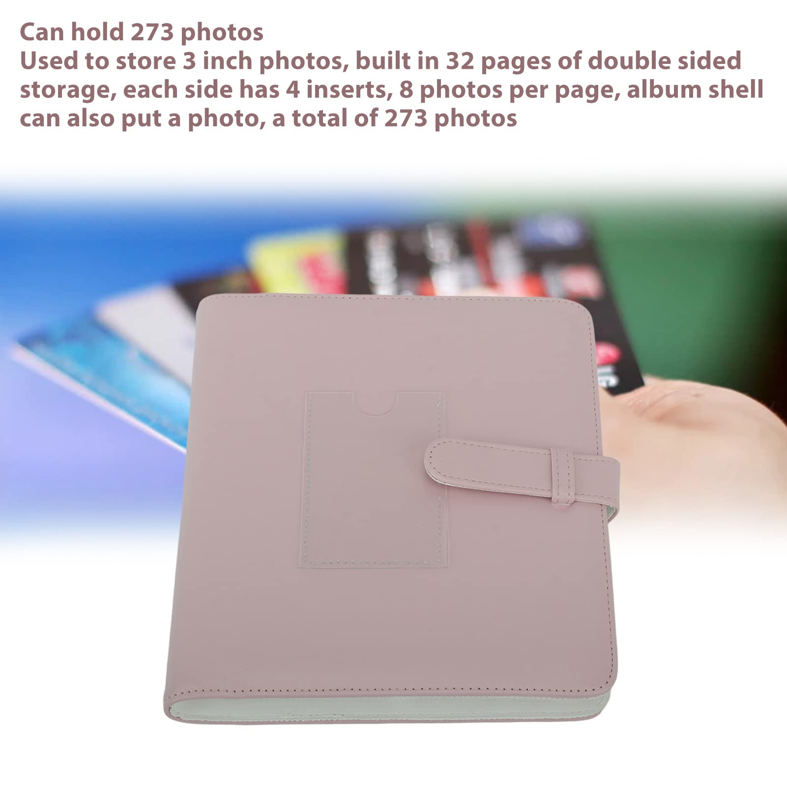 Album Photo Instantané 3 Pouces, 273 Pochettes, Mini Album Photo En Cuir Pu Rose Cadeau Anniversaire 99237710