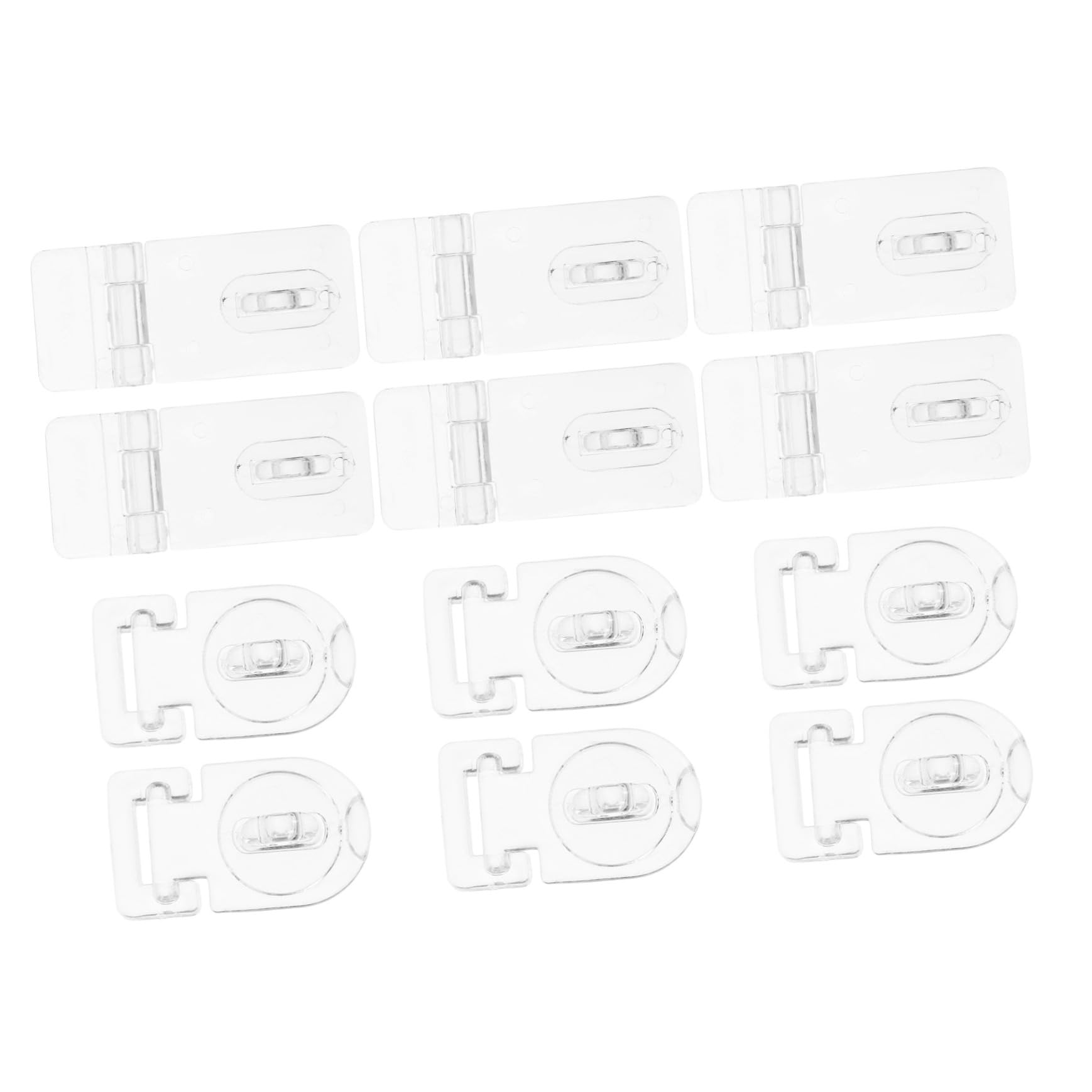 OSOLADY 12pcs Box Door Lock Hasp Buckles Hinge Latch Locks Mini Hasp Latch Boxes Buckle Small Case Hasp Decorative Hasp Latch Buckle Transparent Plastic