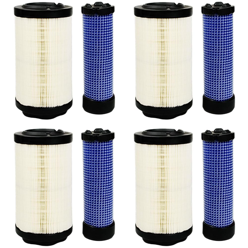 4 filtros de aire primario y secundario LVU34503 LVU34504 para JD 2400 2550 2700 2750 1023E 1025R 1026R 2025R 2026R Precisioncut Triplex Mower 2550 E-Cut Hybrid 2700 0 275 0 Precisioncut 2400 2700.