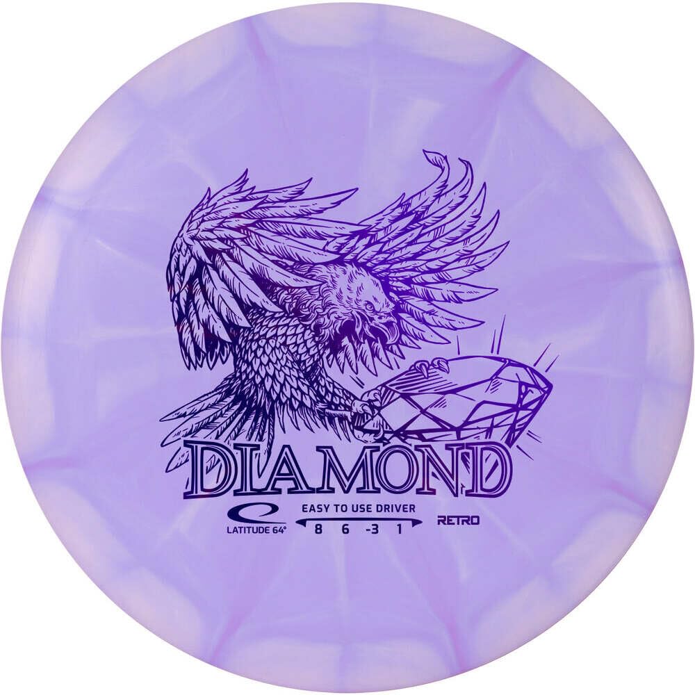 Latitude 64 Retro Burst Diamond, Understable Fairway Driver, Purple, 160g