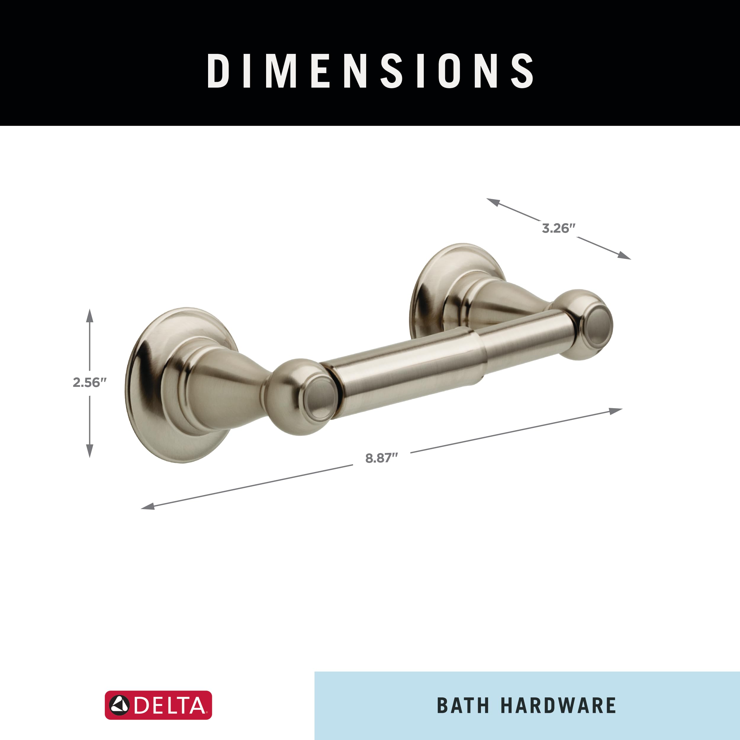 Delta Porter Toilet Paper Holder - Brushed Nickel -7