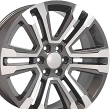 OE WHEELS CV44 22x9 Denali Style Wheels - Gloss Gunmetal 22 Inch Rims Set of 4, 6x139.7 Wheels - Optional TPMS & 285/45R22 Tires and Rims Packages - Fits GM Trucks & SUVs (Set of 4)