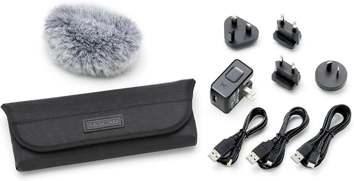 Tascam AK-DR11GMKIII Microphone Windscreen, Power Supply, Multi-Cables, Soft Bag | Soft Bag