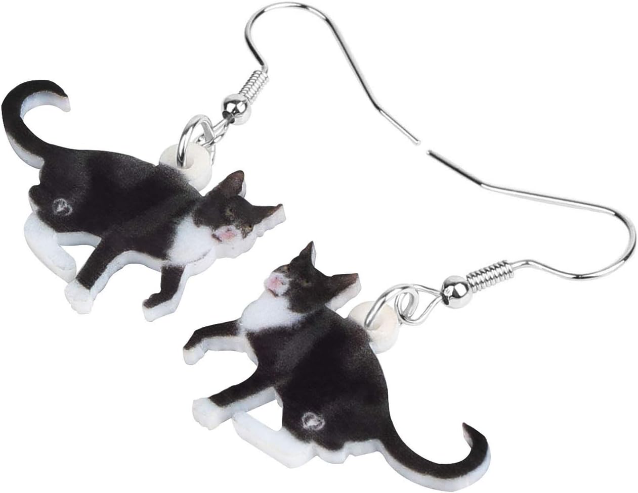 Bonsny Drop Dangle Sweet Black Cats Earrings Gift Pets Pattern Fashion Jewelry For Women - Image 3