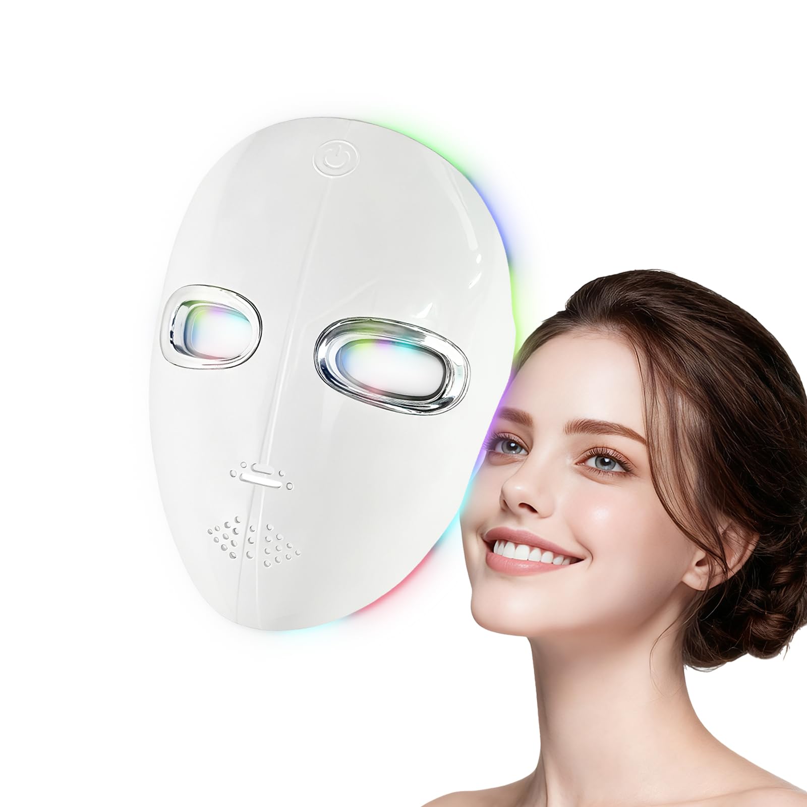 Red Light Therapy Mask for Face,LED Therapy Mask,Rechargeable Near-Infrared Red Light Therapy Mask,Ideal for Facial Wrinkles, Acne, and Uneven Skin Texture. Ideal for Home, Work,Travel & Yoga