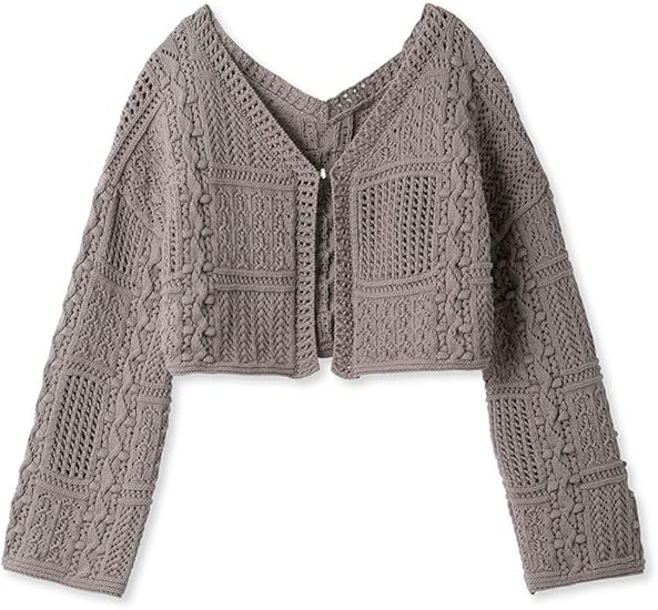 SNIDEL - スナイデル　snidel クロシェカーディガン　アイボリー　フリー★新品 メタルボタンクロップドカーディガン(カーディガン)｜トップス
