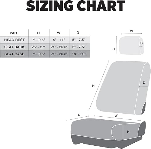 Miniatura 6 de RangeWest Funda de asiento de respaldo bajo, ajuste universal, fácil de instalar para automóviles, camiones, camionetas, SUV, teñido anudado