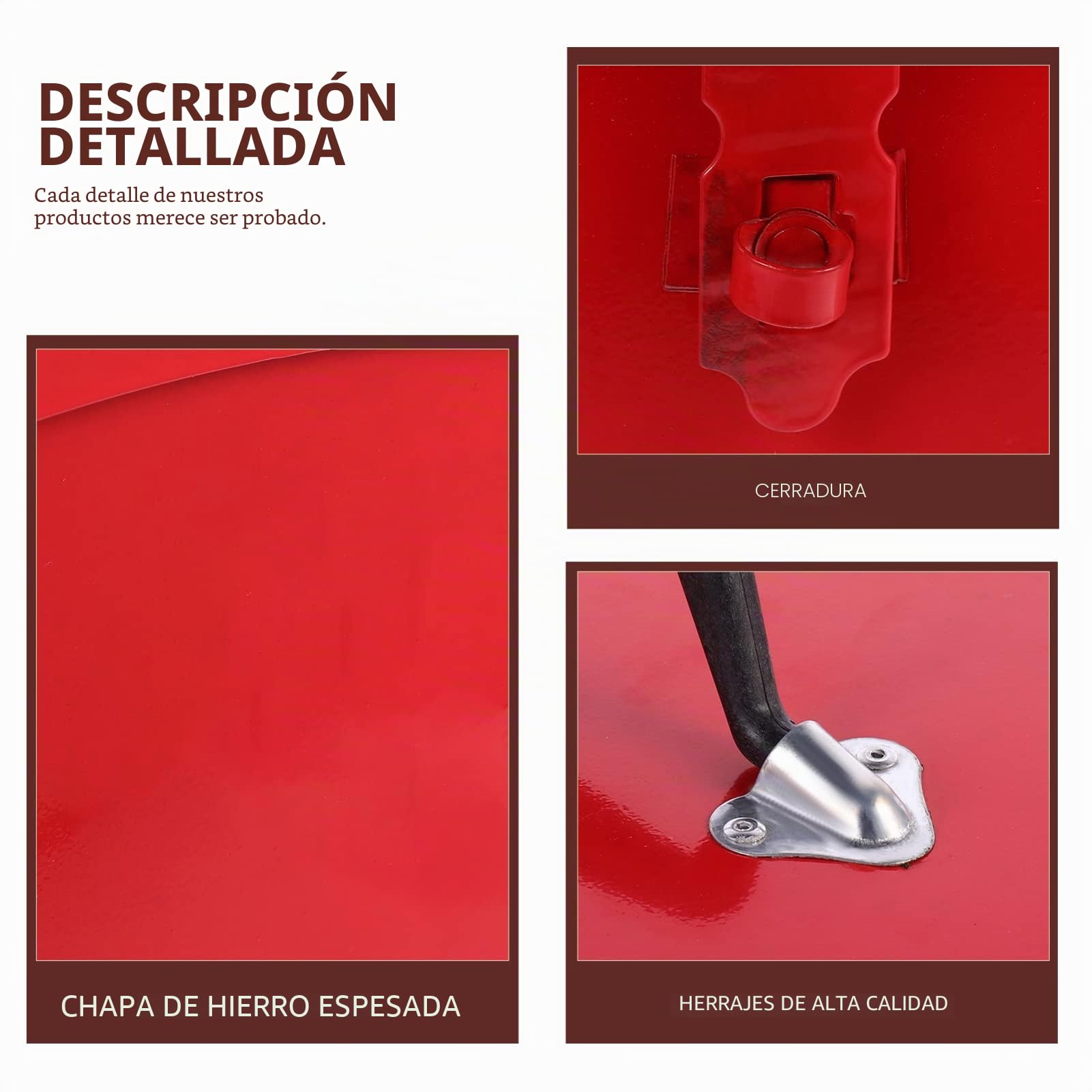 Yardwe Caja de herramientas de metal 15,35 x 6,30 x 5,12 en caja de herramientas portátil con tapa y hebilla para taller, herramientas domésticas y de mano