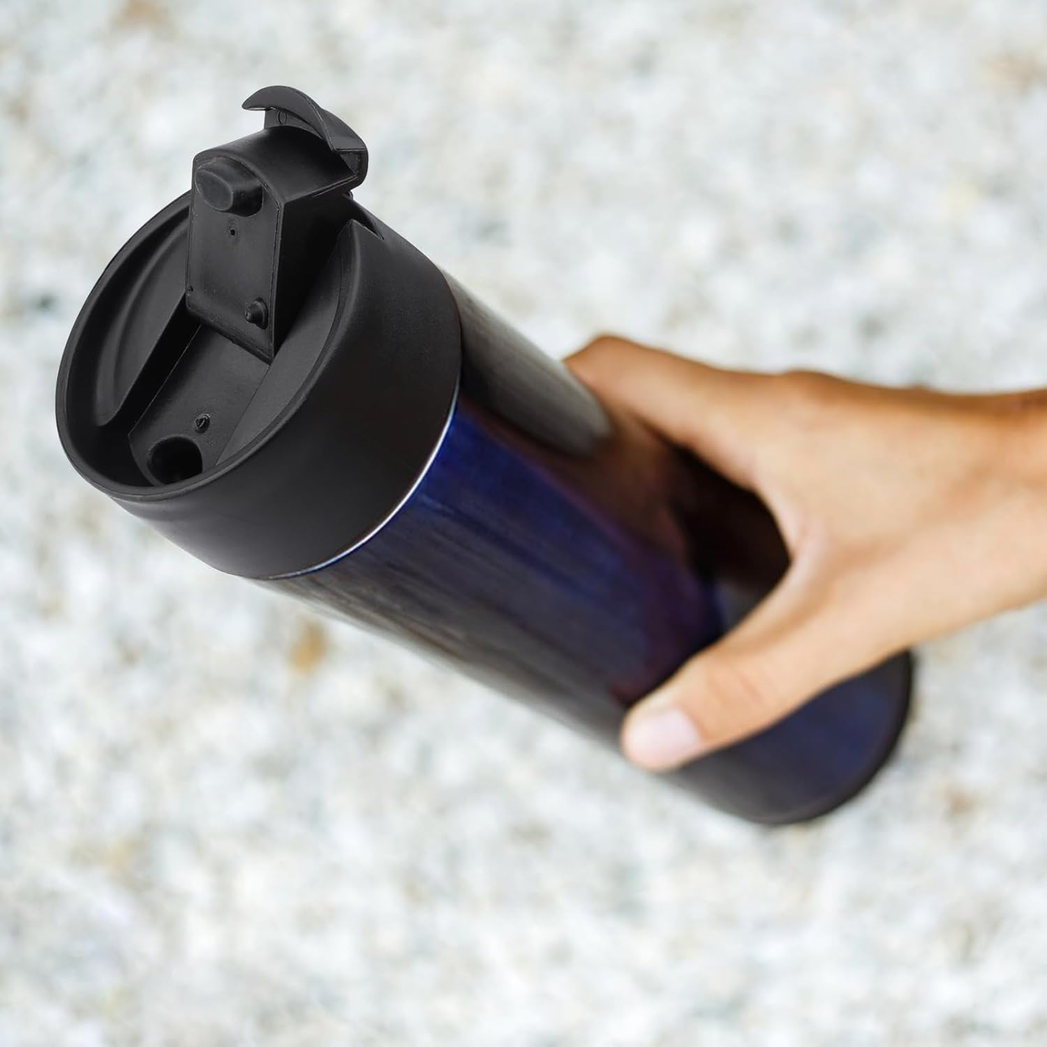 2Pcs Flip Lid for Hydro Flask 12 16 18 20 32 40 64 oz Wide Mouth Water Bottles,BPA Free Replacement Lid Cap with Button Lock for Hydroflask,Thermoflask,Iron Flask and More 2.28" Wide Mouth Bottles - Image 6