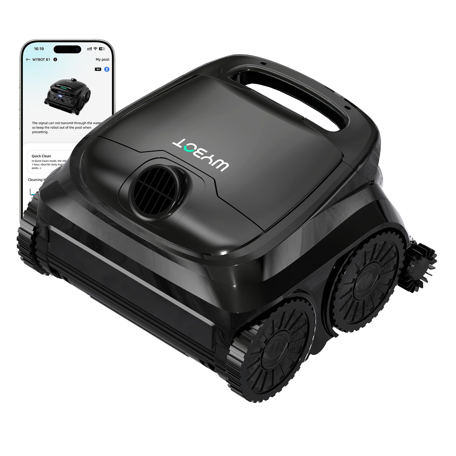 WYBOT Cordless Robotic Pool Vacuum, 2-Roller Brush