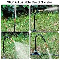 MIXC 1/4" 100Ft Drip Irrigation System for Garden with 16pcs 360°Adjustable Brass Nozzles & Bendable Rod,Upgraded Watering System Kit for Outdoor Plants,Lawn,Raised Bed,Potted Plant,Yard,Greenhouse — image 5