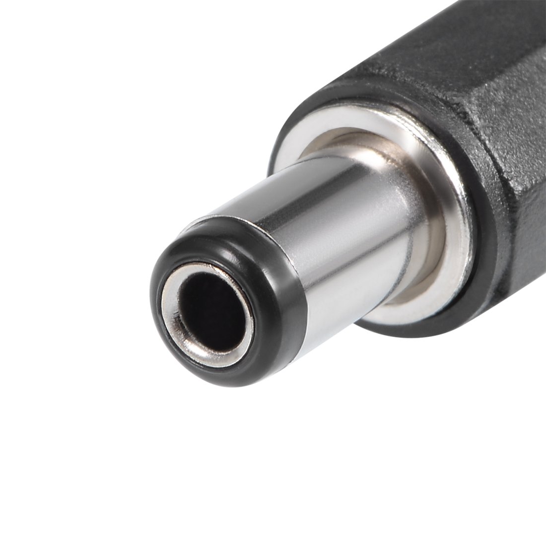 sourcing map 2Pcs DC Mâle Connecteur 5.5mm x 2.5mm x 9mm Puissance Câble Jack Adaptateur Noir