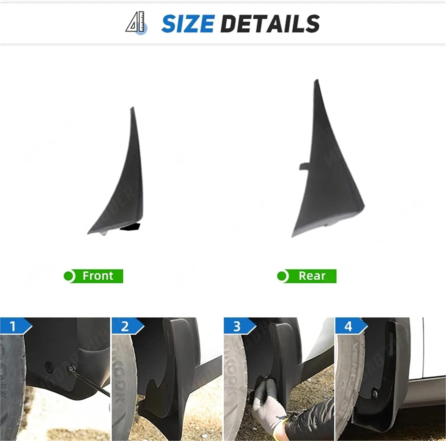 Car Fender Flares Mudguard Mud Flaps Splash Guard Compatible with Corvette C7 2014 2015 2016 2017