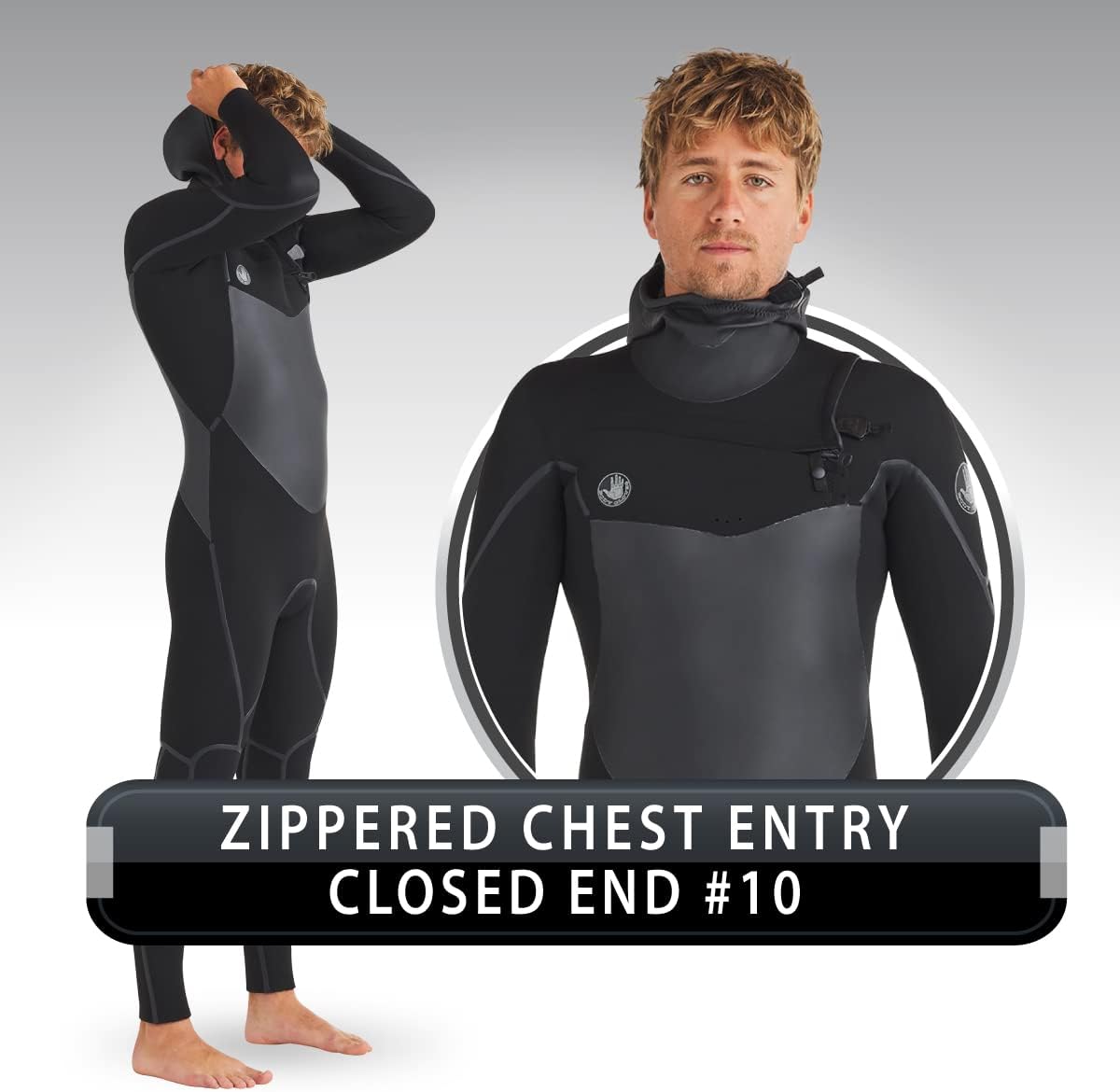 Body Glove Men's Phoenix 5.5/4.5mm Chest-Zip Long Sleeve Hooded Full Wetsuit