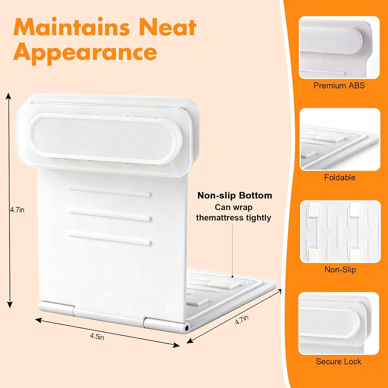 Fitted Sheet Holders for Restless Sleepers, Kids & Pets – Stop Sheets from Popping Off, w/ Bonus Strips for Thin Sheets, Easy Install Grippers, 8 Pack Fits Twin to King Mattresses