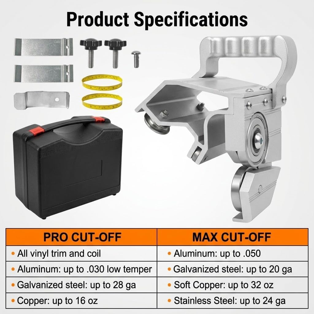 PRO Cut-Off Tool with Case 10379 Precision Cutter | compatible with Pro 14 HD; fits MX Series and MAX-I-MUM XL Series brakes Lightweight Heavy-Duty Metal & Vinyl Cutter