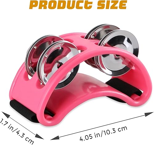 Miniatura 8 de Pandereta de pie con jingles de acero, negro actualizado