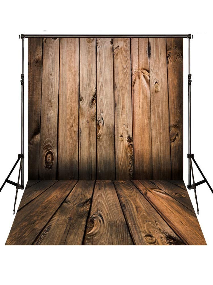 eWINNER Vinyl Vintage Log Wood Floor Texture Photography Backdrop (1.5 x 2.1M)