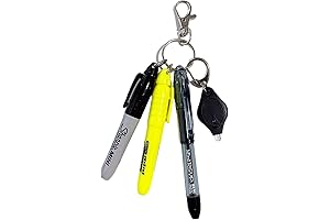 Badge Reel with Bright Yellow Mini Highlighters for Healthcare Professionals