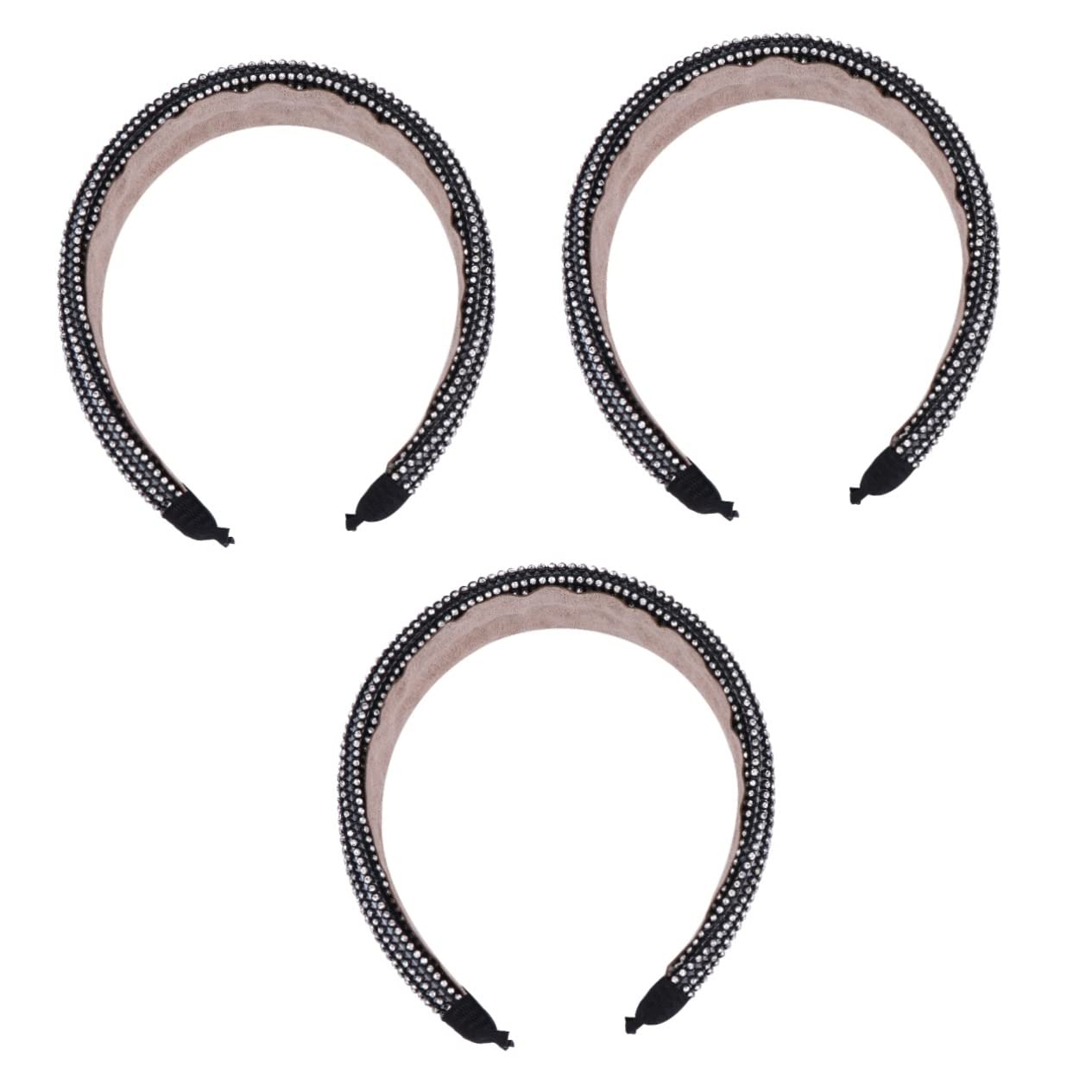 MAGICLULU 3 Pezzi Di Cerchietti Per Con Strass Eleganti E Semplici Accessori Per Per Donne E Ragazze Per Occasioni Speciali