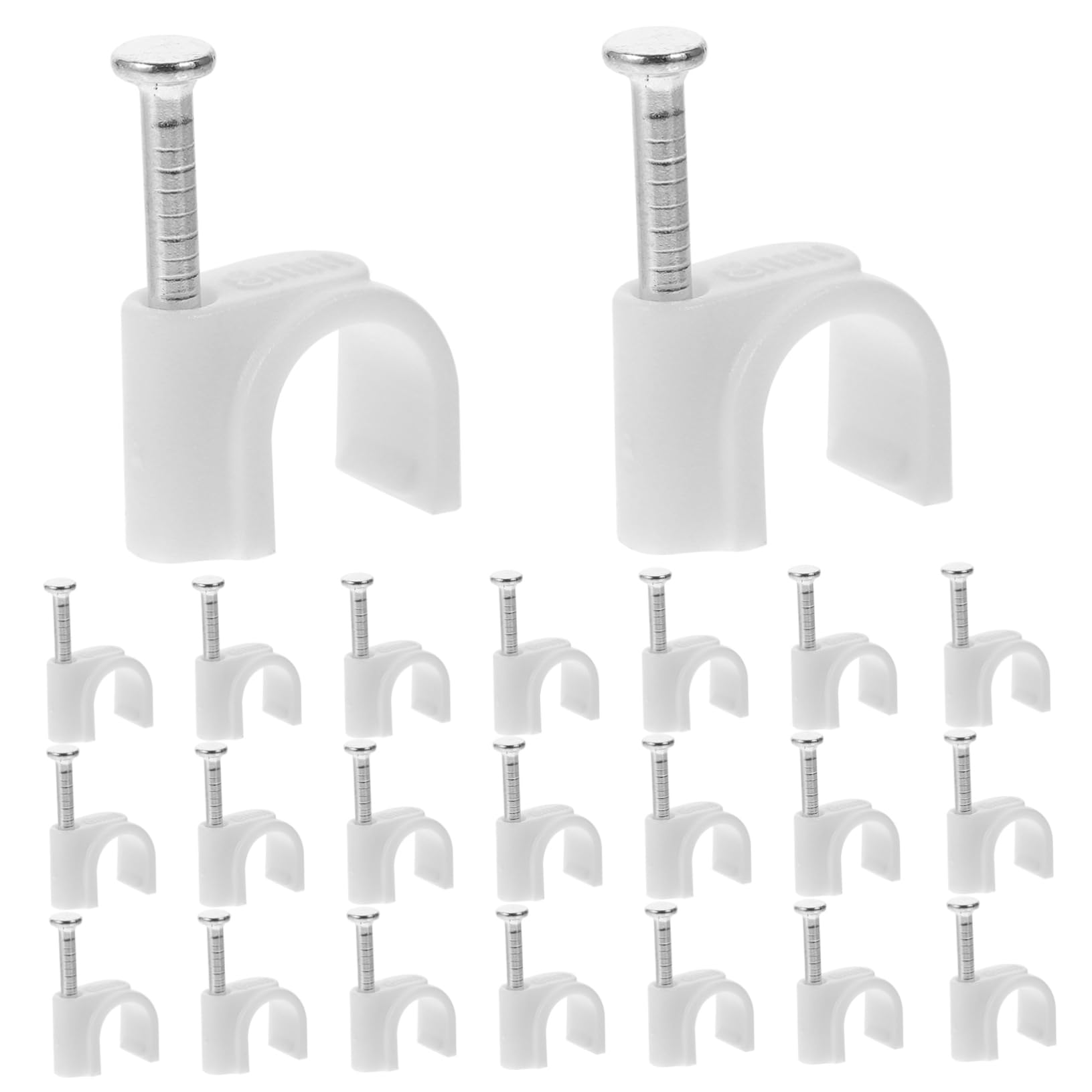 HOMSFOU 1500stücke Kabeltacker Für Ethernet-kabel Nagelbare Kabelclips Pe Für Kabelmanagement Für Zuhause Und Industrie Einfache Installation Und Hohe Haltbarkeit